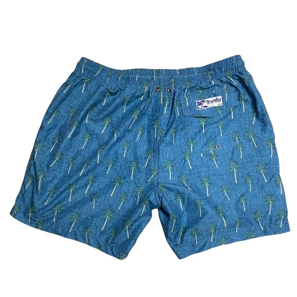 🆕 Blue Palm Tree Bathing Suit Swim by Trunks Surf & Swim Co Swim Shorts - Picture 4 of 7